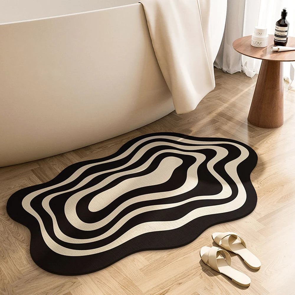 Chiffon bathroom mat