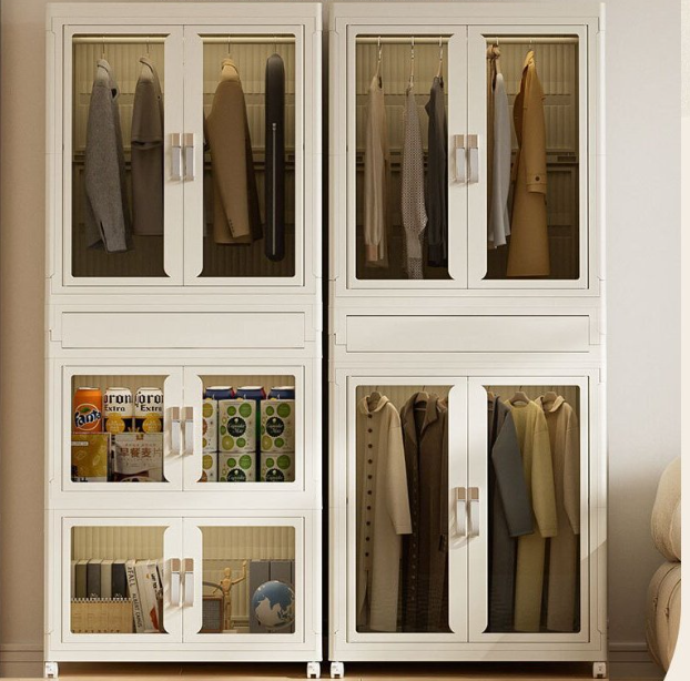 White foldable wardrobe