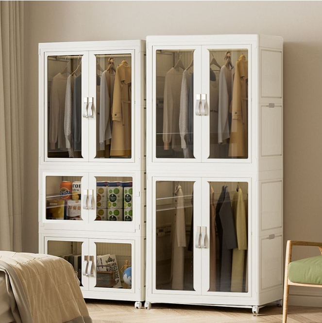 White foldable wardrobe