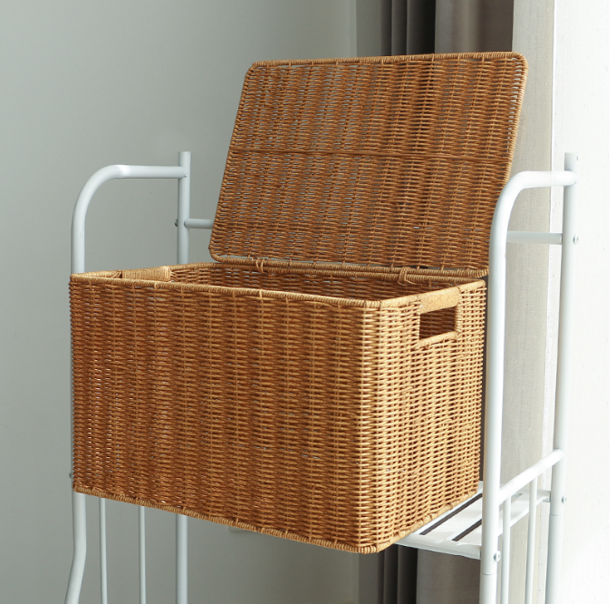 Handmade wooden bamboo basket